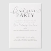 Moderne Abschluss-Einladung Pergament Einladungen (Vorderseite)