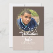 Moderne Abschluss-Feier Zwei-Tone-Foto Einladung (Vorderseite)