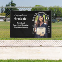 Moderne Abschluss Foto Ankündigung Schwarz & Weiß