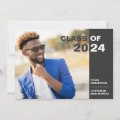 Moderne Abschluss Foto Class 20XX Party Einladung (Vorderseite)