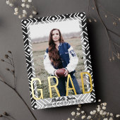 Moderne Abschluss Foto Foil Einladung