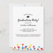 Moderne Abschluss Foto Party Einladung (Rückseite)