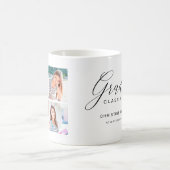 Moderne Abschluss-Fotocollage-Klasse 2023 Kaffeetasse (Mittel)