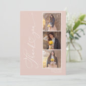 Moderne Abschluss-Fotoklasse 2024 Dankeskarte (Stehend Vorderseite)