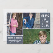 Moderne Abschluss-Fotoklasse 20XX Einladung (Vorderseite)