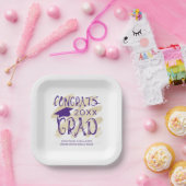 Moderne Abschluss Glückwunsch Grad Cap Custom Colo Pappteller (Party)