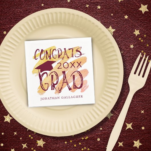 Moderne Abschluss Glückwunsch Grad Cap Custom Colo Serviette