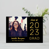 Moderne Abschluss Gold Foil Ankündigung (Stehend vorne)