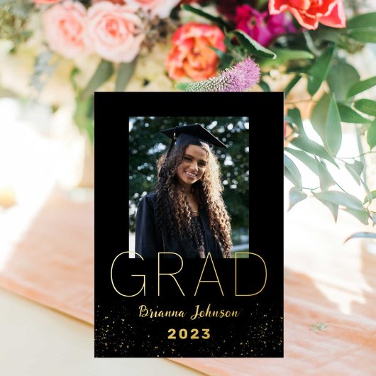 Moderne Abschluss Gold Foil Ankündigung