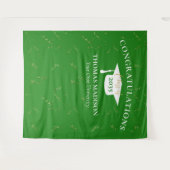 Moderne Abschluss Imitate Confetti Grün/Weiß Wandteppich (Vorderseite (Horizontal))