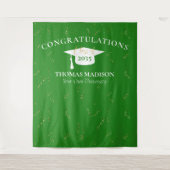 Moderne Abschluss Imitate Confetti Grün/Weiß Wandteppich (Vorderseite)