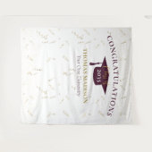 Moderne Abschluss Imitate Streamers Maroon Hinterg Wandteppich (Vorderseite (Horizontal))