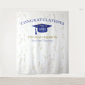 Moderne Abschluss Imitate verstreamen den blauen H Wandteppich (Vorderseite)