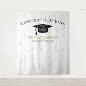 Moderne Abschluss Imitate verstreamen den schwarze Wandteppich (Vorderseite)