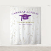 Moderne Abschluss Imitate verstreamen Lila Kulisse Wandteppich (Vorderseite)