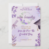 moderne Abschluss-Karte Einladung (Vorderseite)