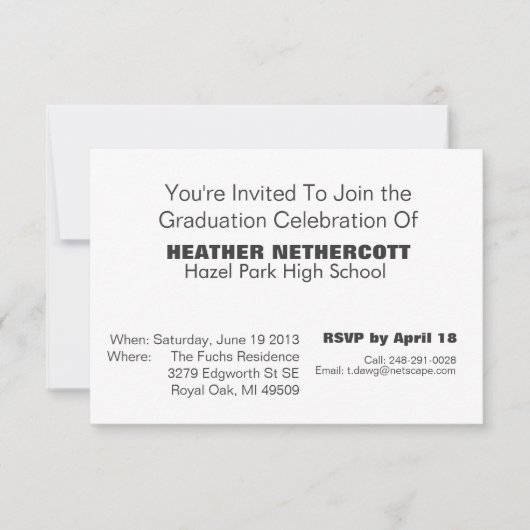 Moderne Abschluss-Karten-Klasse von 2013 Einladung (Vorderseite)