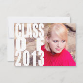 Moderne Abschluss-Karten-Klasse von 2013 Einladung (Rückseite)