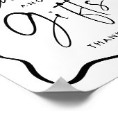 Moderne Abschluss-Karten und Geschenke aus schwarz Poster (Ecke)