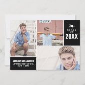 Moderne Abschluss-Klasse 20XX FotoCollage Einladung (Vorderseite)