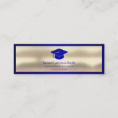 Moderne Abschluss-Klasse "Blue Gold einfügen"  Mini Visitenkarte (Vorderseite)