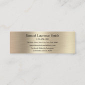 Moderne Abschluss-Klasse Einsetzen schwarzer Gold Mini Visitenkarte (Rückseite)