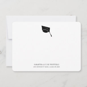 Moderne Abschluss Klassische Graduiertenmütze Dankeskarte