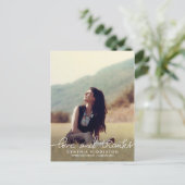 Moderne Abschluss Liebe und dank Typografie Foto Postkarte (Stehend Vorderseite)