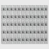 Moderne Abschluss Newspaper Uni/Universität Geschenkpapier (Flach)