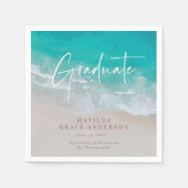 Moderne Abschluss Ocean Beach Skript moderne Servi Serviette (Vorderseite)