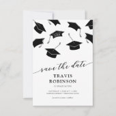 Moderne Abschluss Save the Date Card (Vorderseite)