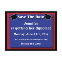 Moderne Abschluss Save the Date Card