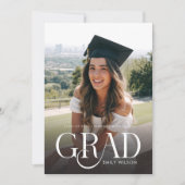 Moderne Abschluss-Schrift Graduiert Einfach Zwei F Ankündigung (Vorderseite)