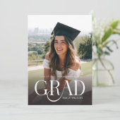 Moderne Abschluss-Schrift Graduiert Einfach Zwei F Ankündigung (Stehend Vorderseite)