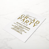 Moderne Abschluss-Schwarzschrift-Typografie | FOTO Folieneinladung (Gedreht)