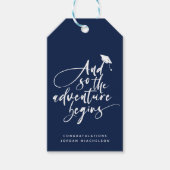 Moderne Abschluss Script Kalligraphie Glückwunsch  Geschenkanhänger (Vorderseite)