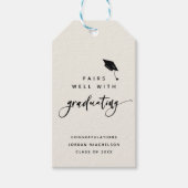 Moderne Abschluss Script Kalligraphie Glückwunsch  Geschenkanhänger (Vorderseite)