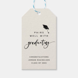 Moderne Abschluss Script Kalligraphie Glückwunsch  Geschenkanhänger