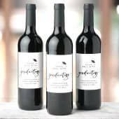 Moderne Abschluss Script Kalligraphie Glückwunsch  Weinetikett