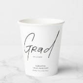 Moderne Abschluss-Script-Typografie Abschlussfeier Pappbecher (Vorderseite)