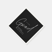 Moderne Abschluss-Script-Typografie Abschlussfeier Serviette (Ecke)
