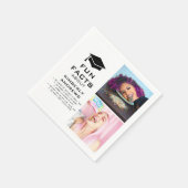 Moderne Abschluss Spaß Fakten FotoCollage Serviette (Ecke)