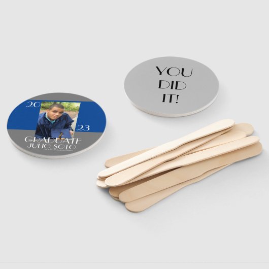 Moderne Abschluss Typografie 2023 Foto Blue Fächer (Non-assembled)