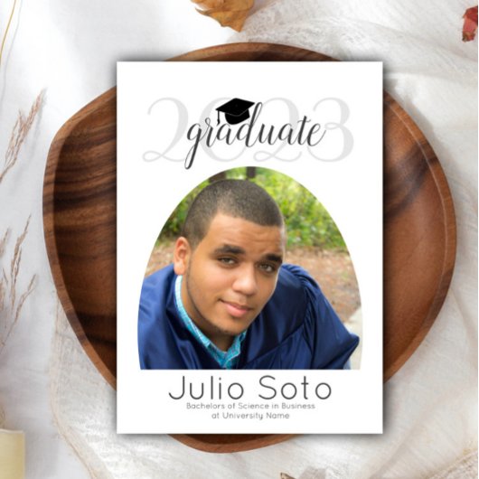 Moderne Abschluss Typografie 2023 Foto Einladung