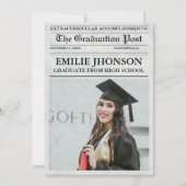 Moderne Abschluss Zeitung Hochschule Einladung (Vorderseite)