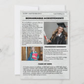 Moderne Abschluss Zeitung Hochschule Einladung (Rückseite)