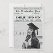 Moderne Abschluss Zeitung Hochschule Einladung (Vorderseite)