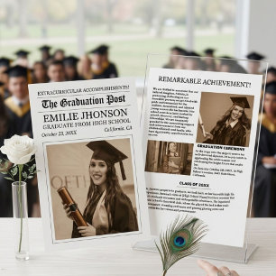 Moderne Abschluss Zeitung Hochschule Einladung