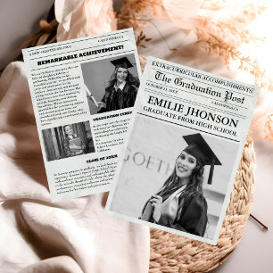 Moderne Abschluss Zeitung Hochschule Einladung