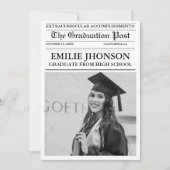 Moderne Abschluss Zeitung Hochschule Einladung (Vorderseite)